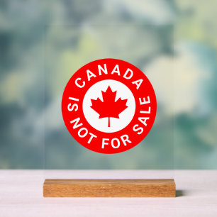 Canada is niet te koop typografie rode esdoorn bla acryl bord