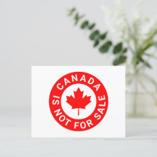 Canada is niet te koop typografie rode esdoorn bla briefkaart