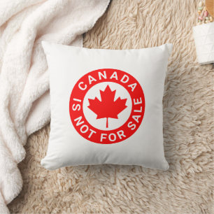 Canada is niet te koop typografie rode esdoorn bla kussen