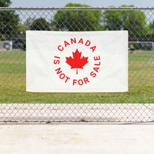 Canada is niet te koop typografie rode esdoorn bla spandoek (Insitu)