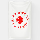 Canada is niet te koop typografie rode esdoorn bla spandoek (Verticaal)
