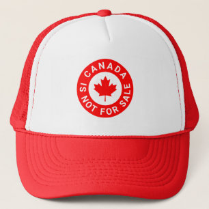 Canada is niet te koop typografie rode esdoorn bla trucker pet