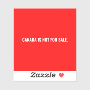 Canada is niet te koop voor rode minimalistische t sticker