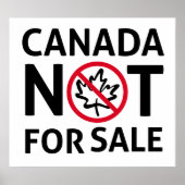 CANADA is niet te koop Vrijheid Canadian Oh Poster (Voorkant)