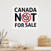 CANADA is niet te koop Vrijheid Canadian Oh Poster (Keuken)