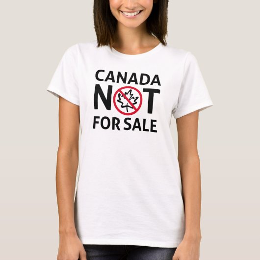 CANADA is niet te koop Vrijheid Canadian Oh T-shirt (Voorkant)