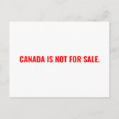 Canada is niet te koop witte rode tekst minimalist briefkaart (Voorkant)