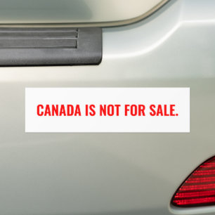 Canada is niet te koop witte rode tekst minimalist bumpersticker