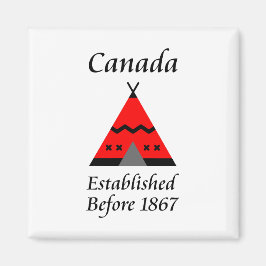 Canada is opgericht voor 1867 kleur rode thee magneet