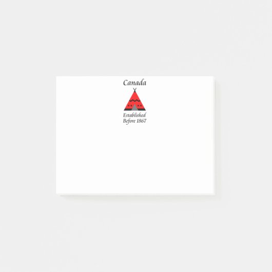 Canada is opgericht voor 1867 kleur rode thee post-it® notes (Voorkant)