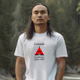 Canada is opgericht voor 1867 kleur rode thee t-shirt