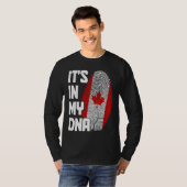Canada It's In My DNA Canadian Flag Pride Roots T-shirt (Voorkant volledig)