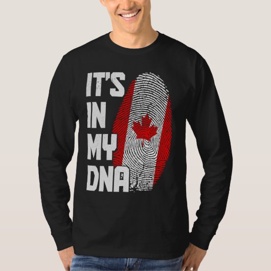 Canada It's In My DNA Canadian Flag Pride Roots T-shirt (Voorkant)