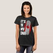 Canada It's In My DNA Canadian Flag Pride Roots T-shirt (Voorkant volledig)
