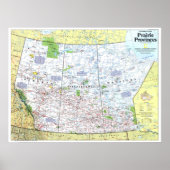 "Canada: kaart 1/2 van de provincies Prairie van 1 Poster (Voorkant)