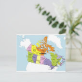 Canada kaart ansichtkaart   (Staand voorkant)