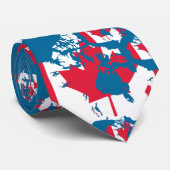 Canada kaart en vlag - Stropdas (Opgerold)