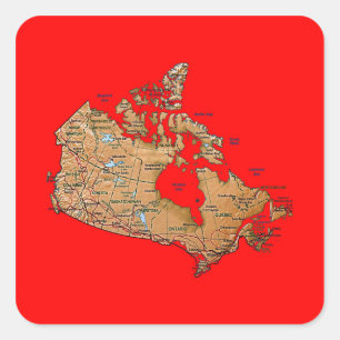 Canada Kaart Sticker