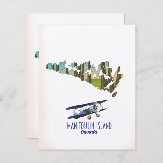 Canada-kaart van Manitoulin (Voorkant / Achterkant)