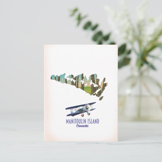 Canada-kaart van Manitoulin Briefkaart (Staand voorkant)