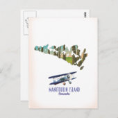 Canada-kaart van Manitoulin Briefkaart (Voorkant / Achterkant)