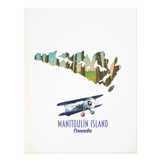Canada-kaart van Manitoulin Foto Afdruk (Voorkant)