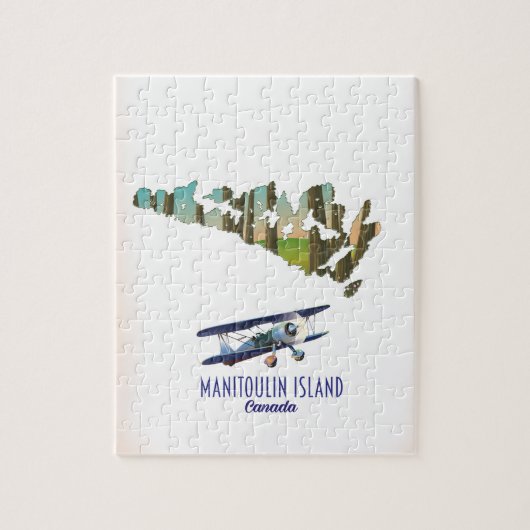 Canada-kaart van Manitoulin Legpuzzel (Verticaal)