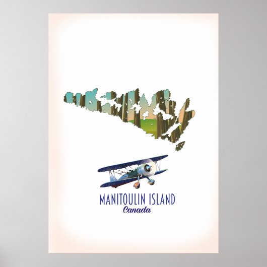 Canada-kaart van Manitoulin Poster (Voorkant)
