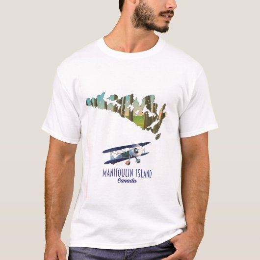 Canada-kaart van Manitoulin T-shirt (Voorkant)