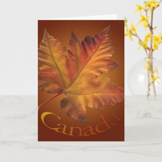 Canada Kaarten Canada Maple Leaf Wenskaarten (Gele Bloem)