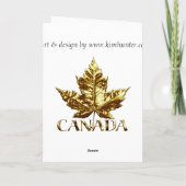 Canada Kaarten Canada Maple Leaf Wenskaarten (Achterkant)