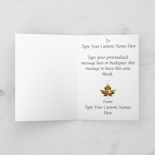 Canada Kaarten Canada Maple Leaf Wenskaarten (Binnen)