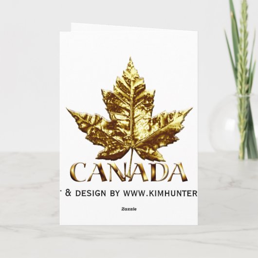 Canada Kaarten Canada Maple Leaf Wenskaarten (Achterkant)