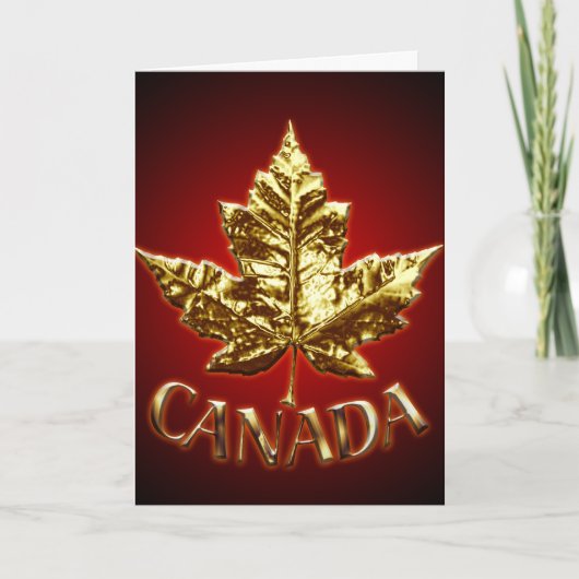 Canada Kaarten Canada Maple Leaf Wenskaarten (Voorkant)