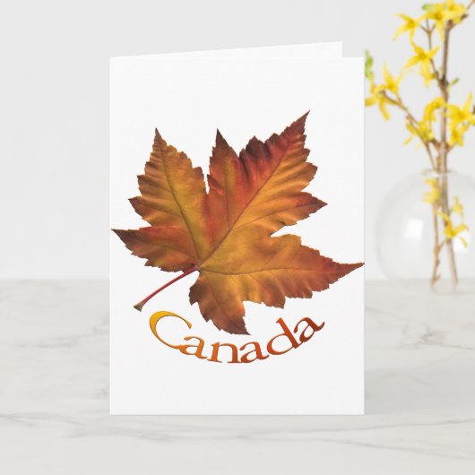 Canada Kaarten Canada Maple Leaf Wenskaarten (Gele Bloem)