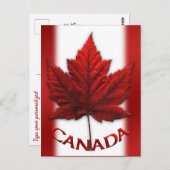 Canada Kaarten Canada Vlag Wenskaarten Aangepast (Voorkant / Achterkant)