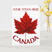 Canada Kaarten Canada Vlag Wenskaarten Aangepast (Gele Bloem)