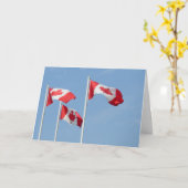 Canada Kaarten Canada Vlag Wenskaarten Aangepast (Gele Bloem)