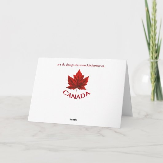 Canada Kaarten Canada Vlag Wenskaarten Aangepast (Achterkant)