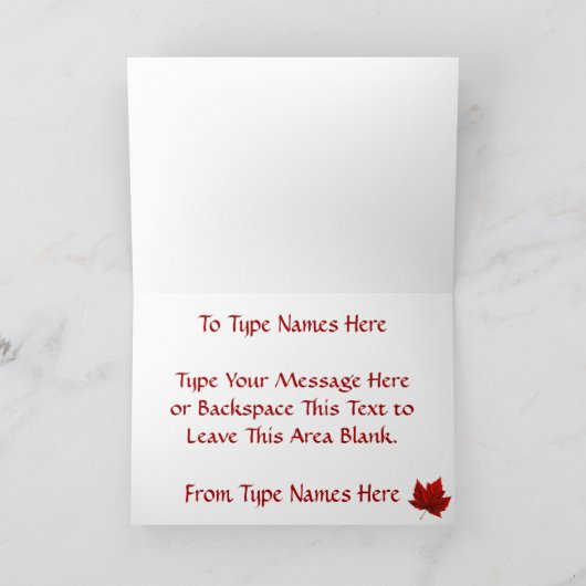 Canada Kaarten Canada Vlag Wenskaarten Aangepast (Binnen)