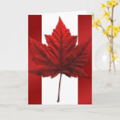 Canada Kaarten Canada Vlag Wenskaarten Aangepast (Gele Bloem)