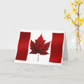 Canada Kaarten Canada Vlag Wenskaarten Aangepast (Gele Bloem)
