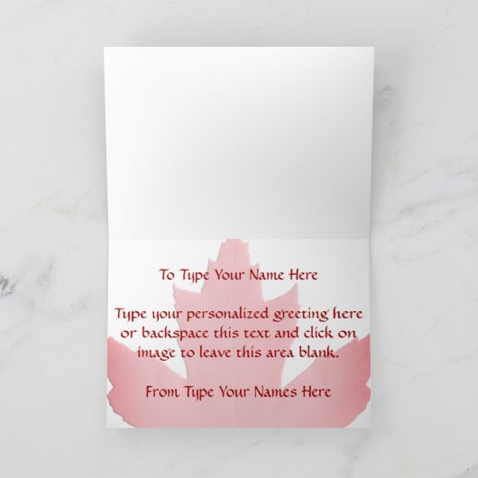 Canada Kaarten Canada Vlag Wenskaarten Aangepast (Binnen)