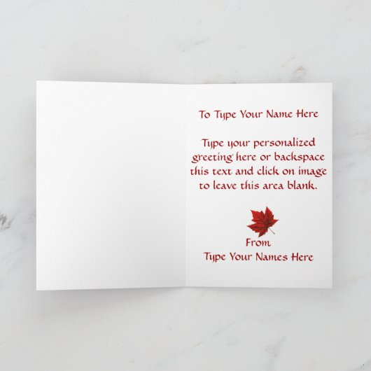 Canada Kaarten Canada Vlag Wenskaarten Aangepast (Binnen)