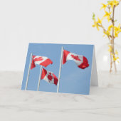 Canada Kaarten Canada Vlag Wenskaarten Aangepast (Gele Bloem)