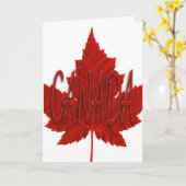 Canada Kaarten Canada Vlag Wenskaarten Aangepast (Gele Bloem)