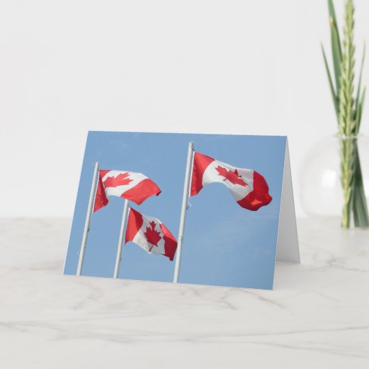 Canada Kaarten Canada Vlag Wenskaarten Op Maat (Voorkant)