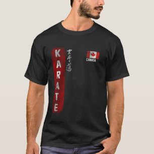 Canada Karate Canadese vlag Kyokushinkai Dojo neer T-shirt