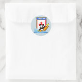 Canada Kayaking Panda Ronde Sticker (Tas)