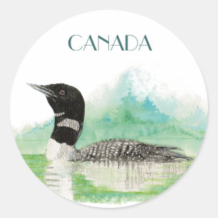 Canada Keepsake Loon Ronde Sticker